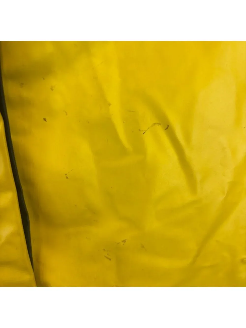 Izod Lacoste Womens Large Rain Coat Jacket Reversible Yellow Blue Hooded Slicker